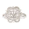Image 1 : Genuine 14K White Gold 0.66CTW Diamond Semi Mount Ring - REF-83F9N