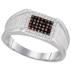 0.20CT Diamond Mens 10KT Ring White Gold