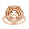 Image 1 : Genuine 14K Rose Gold 0.57CTW Diamond Semi Mount Ring - REF-91Y8Z