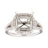 Image 1 : Genuine 14K White Gold 0.6CTW Diamond Semi Mount Ring - REF-88G3M