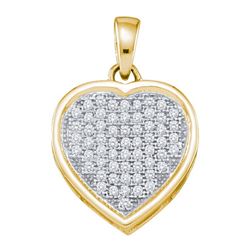 0.20CT Diamond Heart 10KT Pendant Yellow Gold