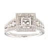 Image 1 : Genuine 14K White Gold 0.51CTW Diamond Semi Mount Ring - REF-88Y3Z