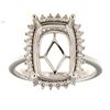 Image 1 : Genuine 14K White Gold 0.35CTW Diamond Semi Mount Ring - REF-69R8H