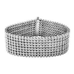 Genuine 16.45 TCW 14K White Gold Ladies Bracelet - REF-1702Z3T