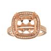 Image 1 : Genuine 14K Rose Gold 0.34CTW Diamond Semi Mount Ring - REF-70F4N