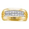 Image 1 : 2.0CT Diamond Mens 14KT Ring Yellow Gold