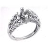 Image 1 : Genuine 14K White Gold 0.45CTW Diamond Semi Mount Ring - REF-90W4G