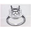 Image 1 : Genuine 14K White Gold 0.29CTW Diamond Semi Mount Ring - REF-75A2X