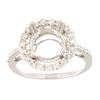 Image 1 : Genuine 14K White Gold 0.73CTW Diamond Semi Mount Ring - REF-116Y5Z
