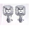 Image 1 : Genuine 14KWhite Gold 0.84CTW Diamond Semi-Mount Earrings - REF-106K6R