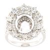 Image 1 : Genuine 14K White Gold 1.87CTW Diamond Semi Mount Ring - REF-219G8M