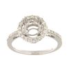 Image 1 : Genuine 14K White Gold 0.45CTW Diamond Semi Mount Ring - REF-76G2M