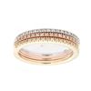 Image 1 : Genuine 14K Tri Color Gold 0.31CTW Diamond Band Ring - REF-68F9N