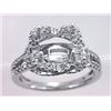 Image 1 : Genuine 14K White Gold 0.61CTW Diamond Semi Mount Ring - REF-61Y3Z