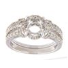 Image 1 : Genuine 14K White Gold 0.94CTW Diamond Semi Mount Ring - REF-100A8X