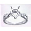 Image 1 : Genuine 14K White Gold 0.79CTW Diamond Semi Mount Ring - REF-78F7N