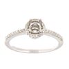 Image 1 : Genuine 14K White Gold 0.18CTW Diamond Semi Mount Ring - REF-40M2F