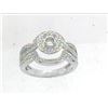 Image 1 : Genuine 14K White Gold 0.42CTW Diamond Semi Mount Ring - REF-69K8R