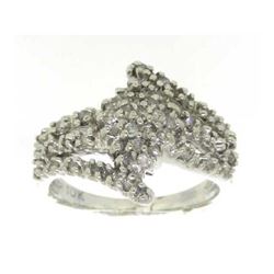 0.50CT Diamond Cluster 10KT Ring White Gold