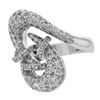 Image 1 : Genuine 18K White Gold 2.05CTW Diamond Cocktail Ring - REF-297N6A