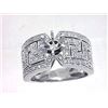 Image 1 : Genuine 18K White Gold 0.37CTW Diamond Semi Mount Ring - REF-108W5G