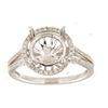 Image 1 : Genuine 14K White Gold 0.37CTW Diamond Semi Mount Ring - REF-63X8Y