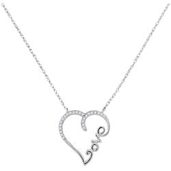 0.85CT Diamond Heart 10KT Necklace White Gold