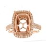 Image 1 : Genuine 14K Rose Gold 0.43CTW Diamond Semi Mount Ring - REF-89T9K