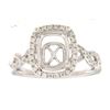 Image 1 : Genuine 14K White Gold 0.5CTW Diamond Semi Mount Ring - REF-71A5X