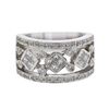 Image 1 : Genuine 18K White Gold 1.1CTW Diamond Fashion Ring - REF-105A7X