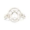 Image 1 : Genuine 14K White Gold 0.35CTW Diamond Semi Mount Ring - REF-68Z3T