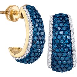 1.50CT Diamond Anniversary 10KT Earrings Yellow Gold