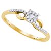 Image 1 : 0.10CT Diamond Anniversary 10KT Ring Yellow Gold