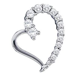 0.25CT Diamond Heart 14KT Pendant White Gold