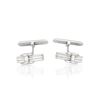 Image 1 : Genuine 0.27 TCW 14K White Gold Ladies Cuff Links - REF-97F3N