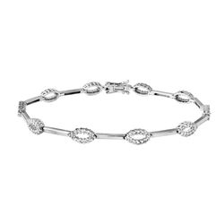 Genuine 1.27 TCW 14K White Gold Ladies Bracelet - REF-113N4A