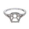 Image 1 : Genuine 14K White Gold 0.41CTW Diamond Semi Mount Ring - REF-59R5H