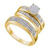 Image 1 : 0.35CT Diamond Trio Set 10KT Ring Yellow Gold