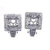 Image 1 : Genuine 14KWhite Gold 0.91CTW Diamond Semi-Mount Earrings - REF-106Z6T