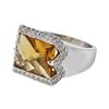 Image 1 : Genuine 14K Two Tone Gold 6.29CTW Amethyst Fashion Ring - REF-37G2M
