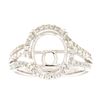 Image 1 : Genuine 14K White Gold 0.53CTW Diamond Semi Mount Ring - REF-77T2K