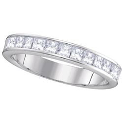 1.0CT Diamond Anniversary 14KT Ring White Gold
