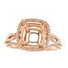 Image 1 : Genuine 14K Rose Gold 0.49CTW Diamond Semi Mount Ring - REF-79R3H