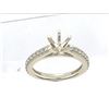 Image 1 : Genuine 14K Yellow Gold 0.49CTW Diamond Semi Mount Ring - REF-59W3G