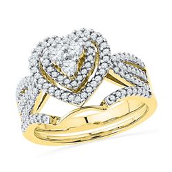 0.60CT Diamond Bridal 10KT Ring Yellow Gold