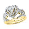 Image 1 : 0.60CT Diamond Bridal 10KT Ring Yellow Gold