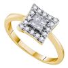 Image 1 : 0.35CT Diamond Invisible 14KT Ring Yellow Gold