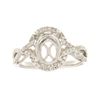 Image 1 : Genuine 14K White Gold 0.37CTW Diamond Semi Mount Ring - REF-65W8G