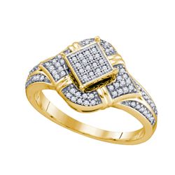 0.25CT Diamond Micro-Pave 10KT Ring Yellow Gold