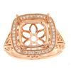Image 1 : Genuine 14K Rose Gold 0.21CTW Diamond Semi Mount Ring - REF-59M8F